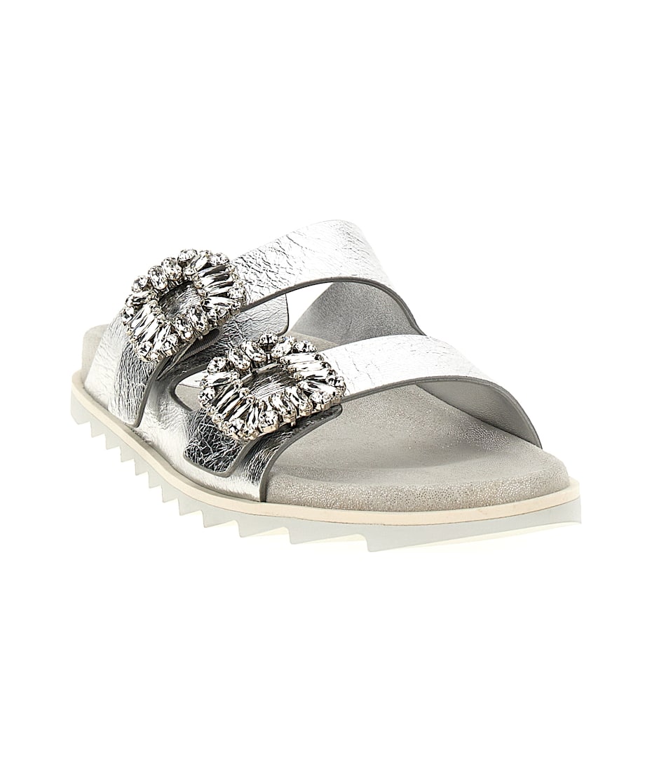 Roger Vivier Slidy Viv Rhinestone Sandals | italist, ALWAYS