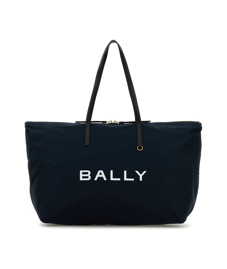Bally Navy Blue Fabric Shopping Bag | italist