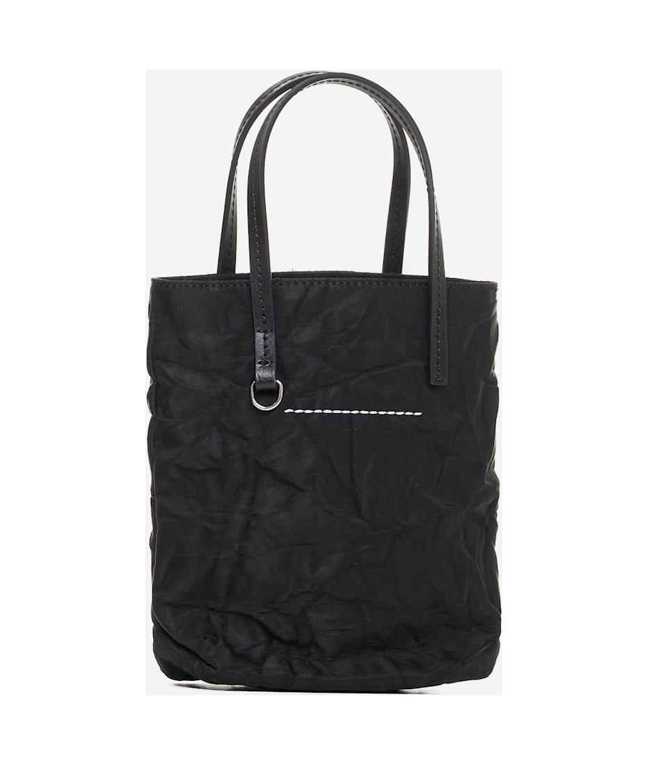 MM6 Maison Margiela Numeric Nylon And Leather Mini Tote Bag