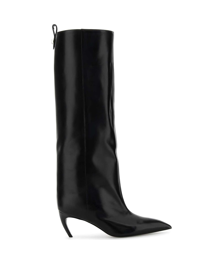 ロングブーツ THE ATTICO Black leather Lea boots The Attico Black Leather Lea Boots | italist