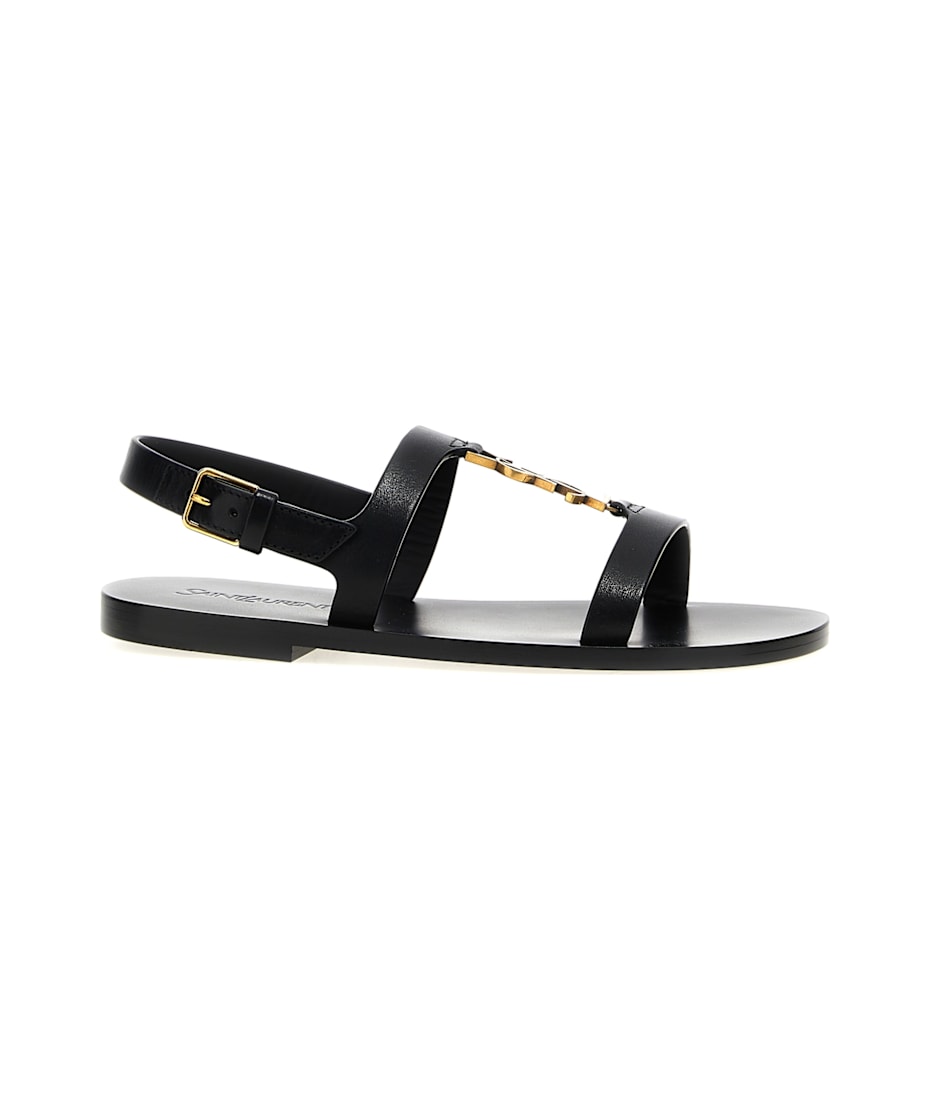 サンダル・ミュール SAINT LAURENT 'Cassandre' sandals Black 29174587_58400600_600.jpg