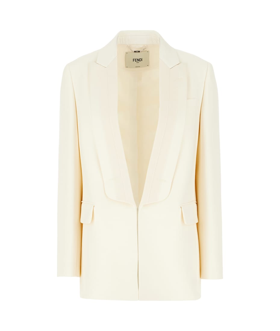 ジャケット FENDI Ivory Wool Blend Blazer Fendi Ivory Wool Blend Blazer | italist