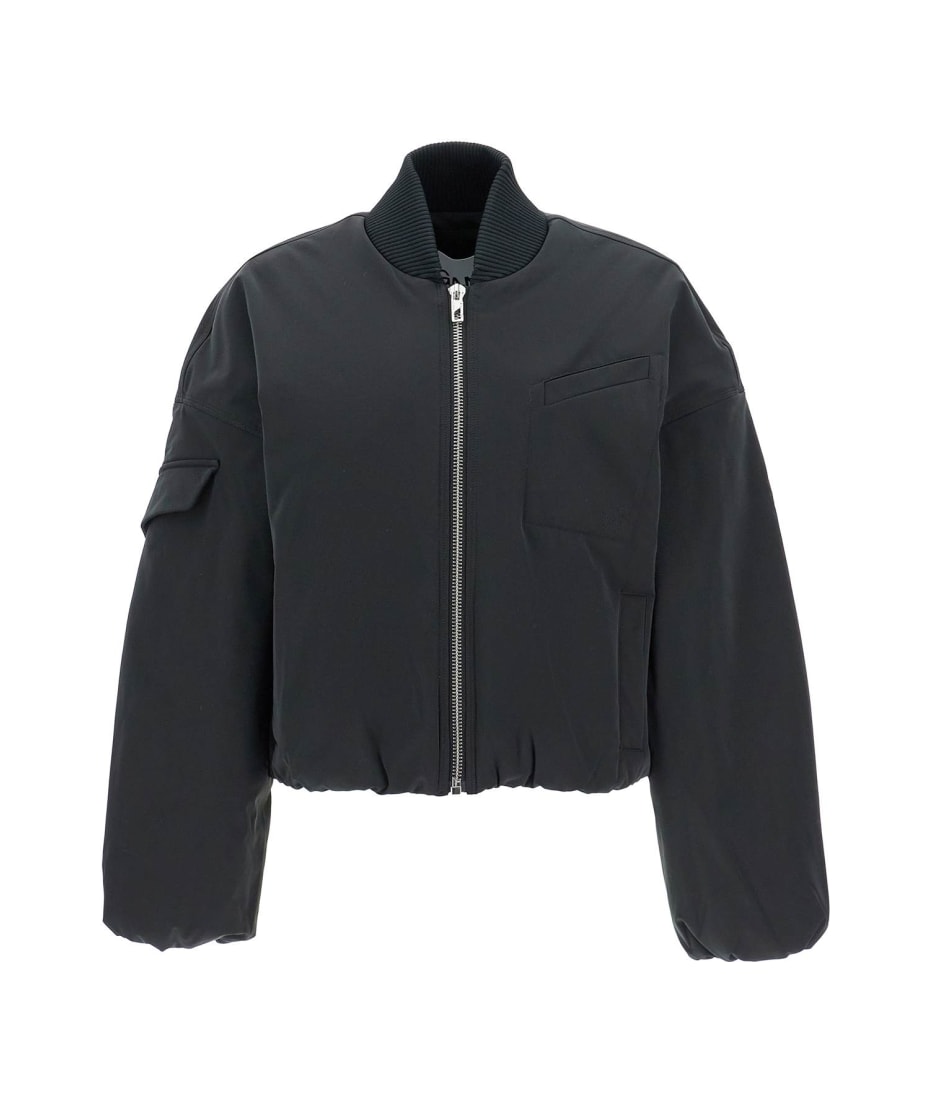 ジャケット Ganni Women's Oversized Short Bomber Jacket Khaki F9282-861 Ganni Oversized Short Bomber Jacket F9282-861 KALAMATA | IlDuomo