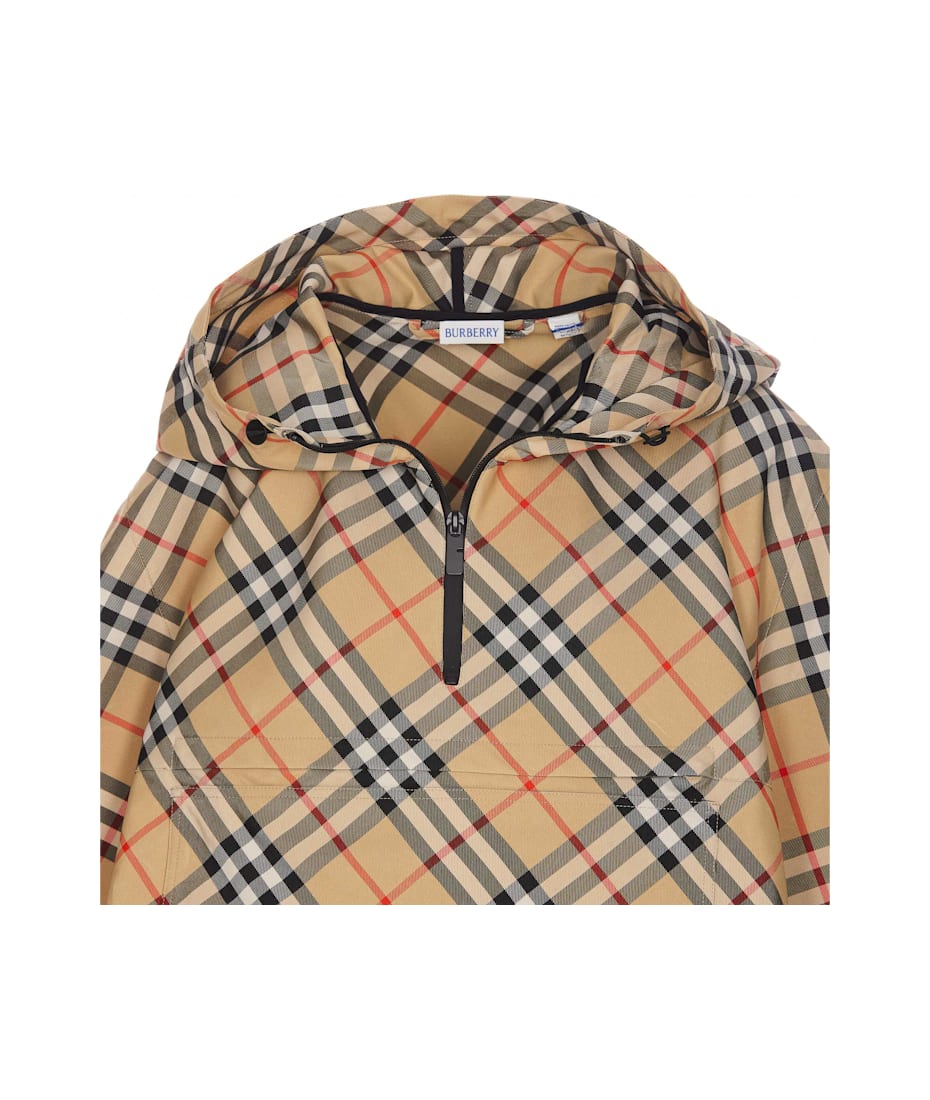 Burberry Check Hooded Cape | italist