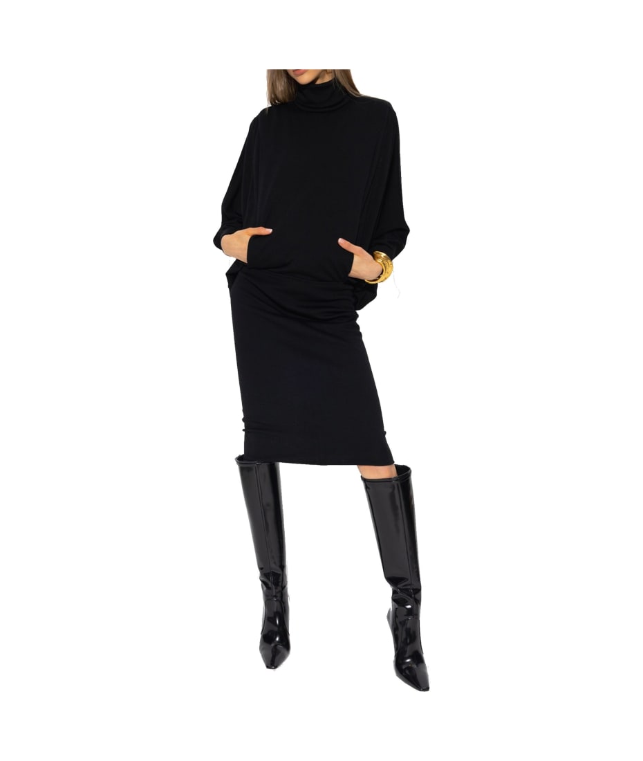 【送料&関税込】Saint Laurent Wool Dress Saint Laurent - Wool dress black - The Corner