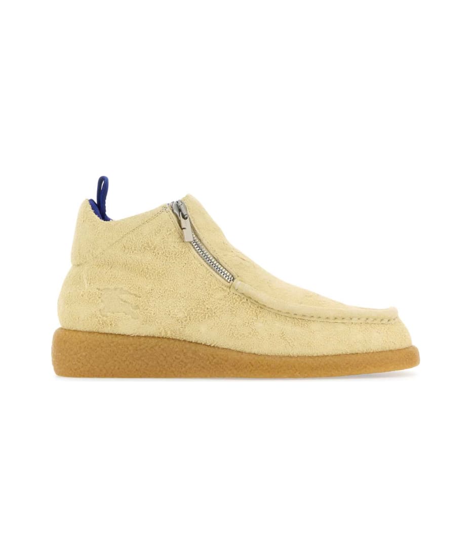 スニーカー BURBERRY Cream Suede Chance Ankle Boots Burberry Cream Suede Chance Ankle Boots | italist