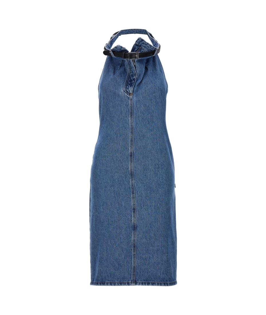 ワンピース Coperni SS24 'Belt Halter Neck' dress (COPR92202 WASBLU) Coperni Belt Halter Neck Dress - Washed Blue | Garmentory