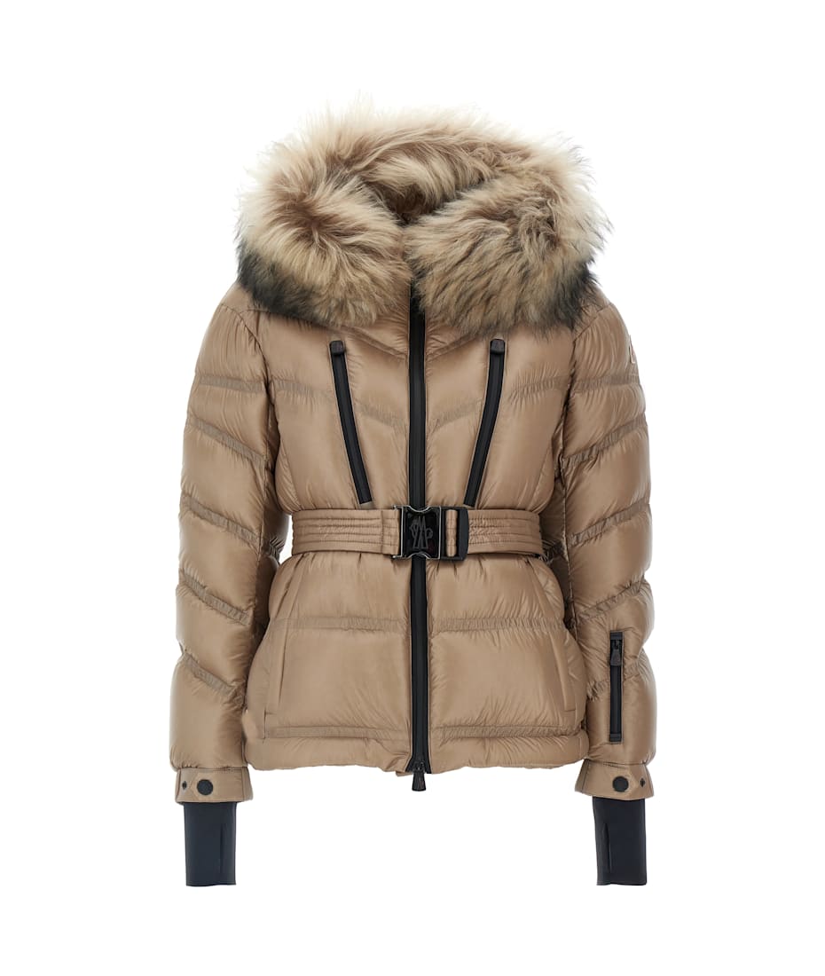 MONCLER GRENOBLE 24AW BERNINS ファーフード ダウンジャケット Moncler Grenoble Bernins Puffer Jacket | Brown | FARFETCH