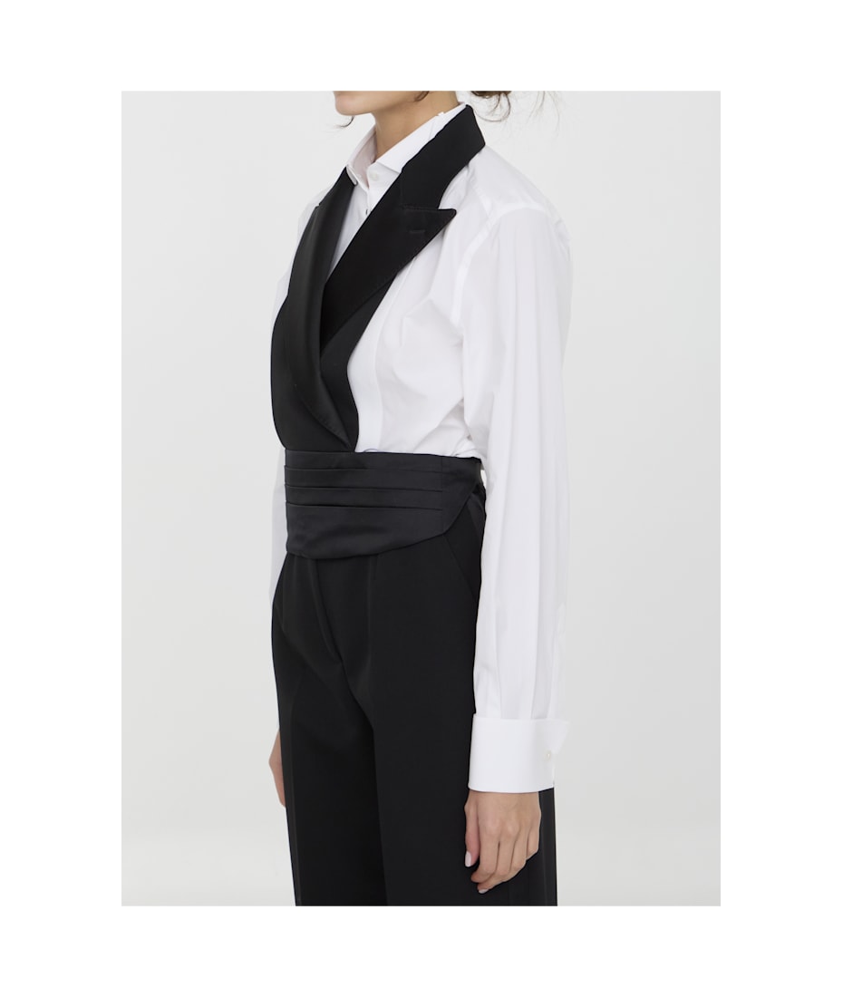 【送料&関税込】Dolce & Gabbana Silk Satin Vest Double-breasted silk satin vest with low neckline on the