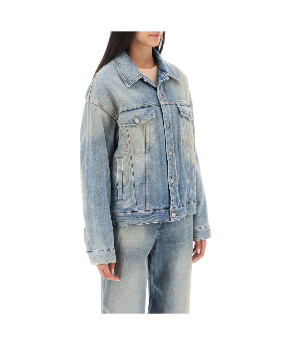 Padded Denim Jacket in Blue - MM 6 Maison Margiela