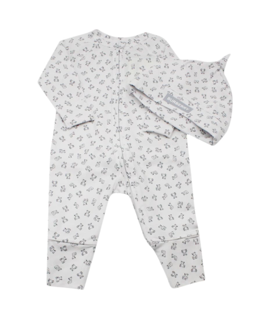 Burberry Complete Gift Set Consisting Of Onesie Cotton Cap With