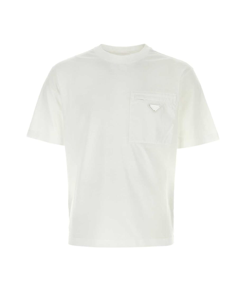 Prada White Cotton T-shirt | italist Prada White Cotton T-shirt | italist