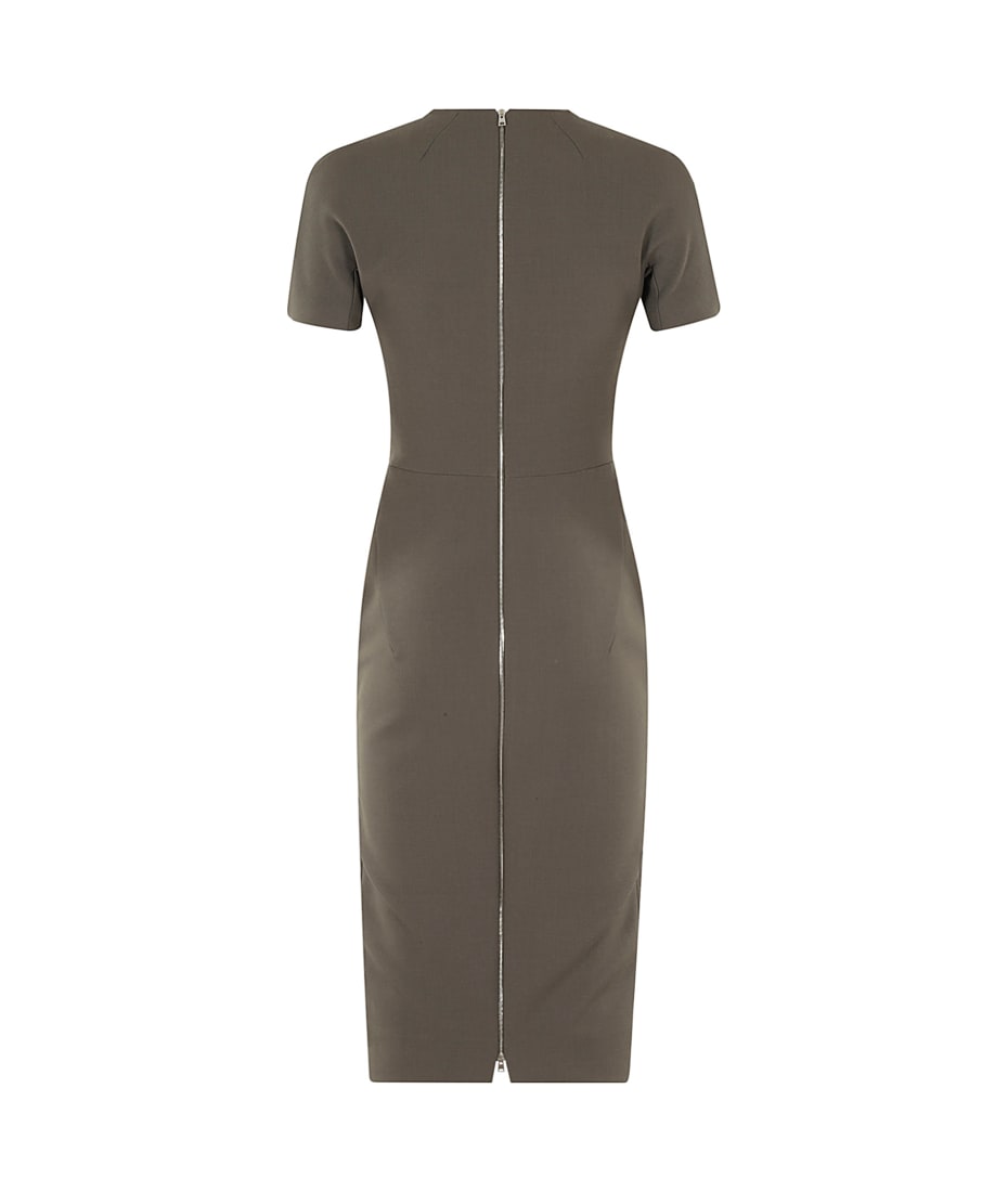 ■Victoria Beckham■フィットTシャツ クレープ ミディドレス Fitted T-shirt Dress In Ivory – Victoria Beckham UK