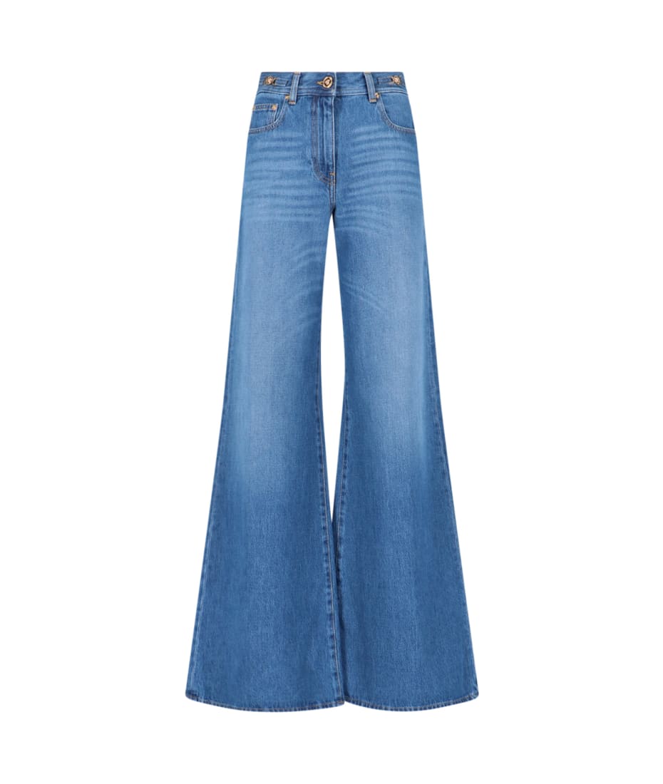 デニム・ジーパン VERSACE Women Denim Pants 10141031A100231D030 BLUE Versace Blue Cotton Jeans | italist