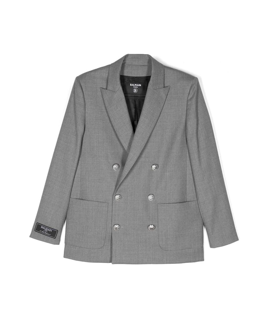 Grey Pierre Balmain Double breasted Blazer italist ALWAYS LIKE A SALE