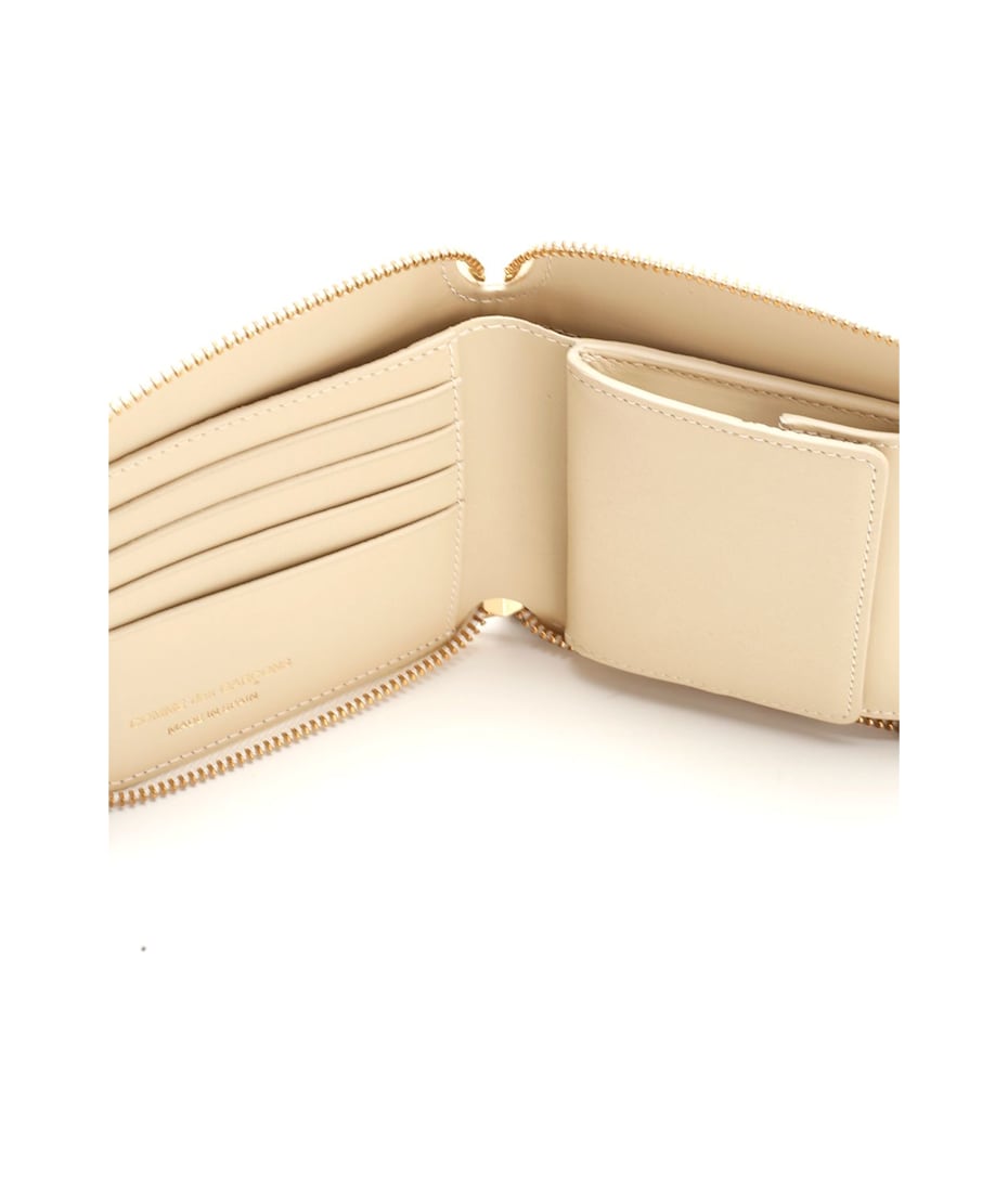 【Comme Des Garcons Wallet】leather vertical wallet (Ivory) Comme des Garçons Wallet Leather Vertical Wallet | italist