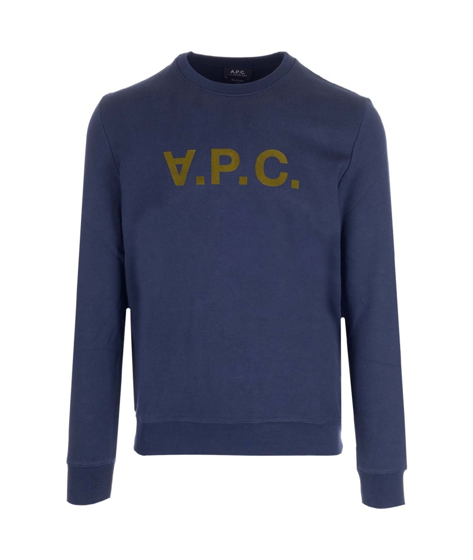 ★A.P.C.★ VPC Logo Sweatshirt Khaki Grease COFAXH27803TJL C V.P.C. sweatshirt | Combed organic fleece | A.P.C. Ready-to-Wear