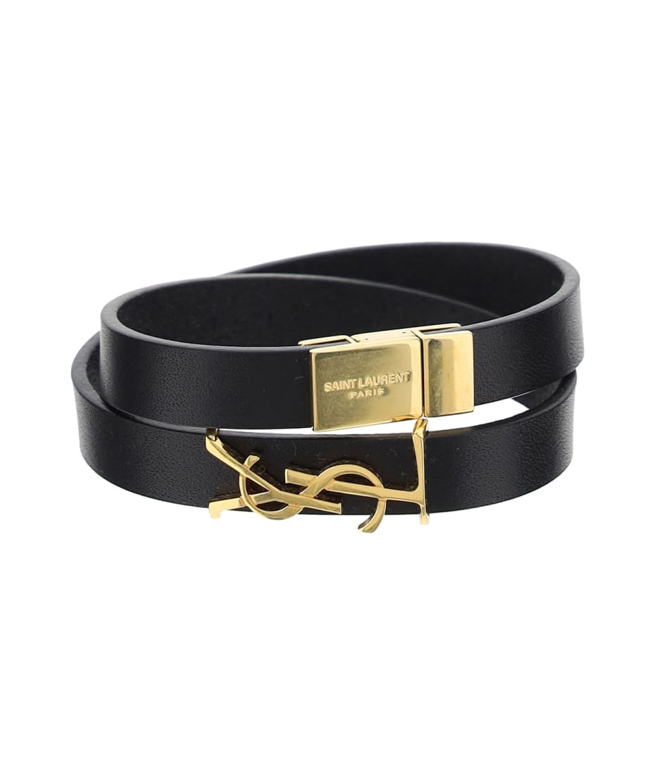 Saint Laurent Opyum Double Wrap Bracelet - Nero