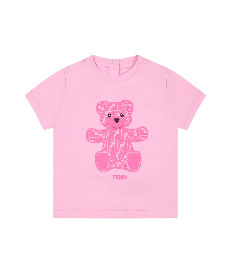 Pink fendi t sales shirt