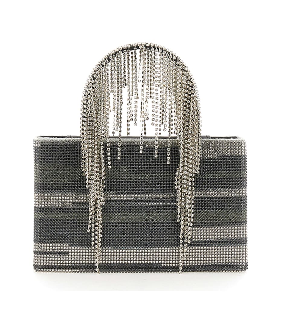 トートバッグ KARA SS23 BAG WITH CRYSTALS (HB275E_0990BLACKSTREAKING) Kara Bag With Crystals | italist