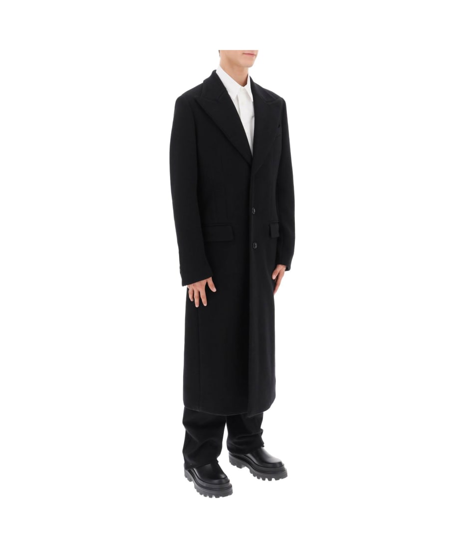 Dolce & Gabbana Long Single-breasted Deconstructed Coat