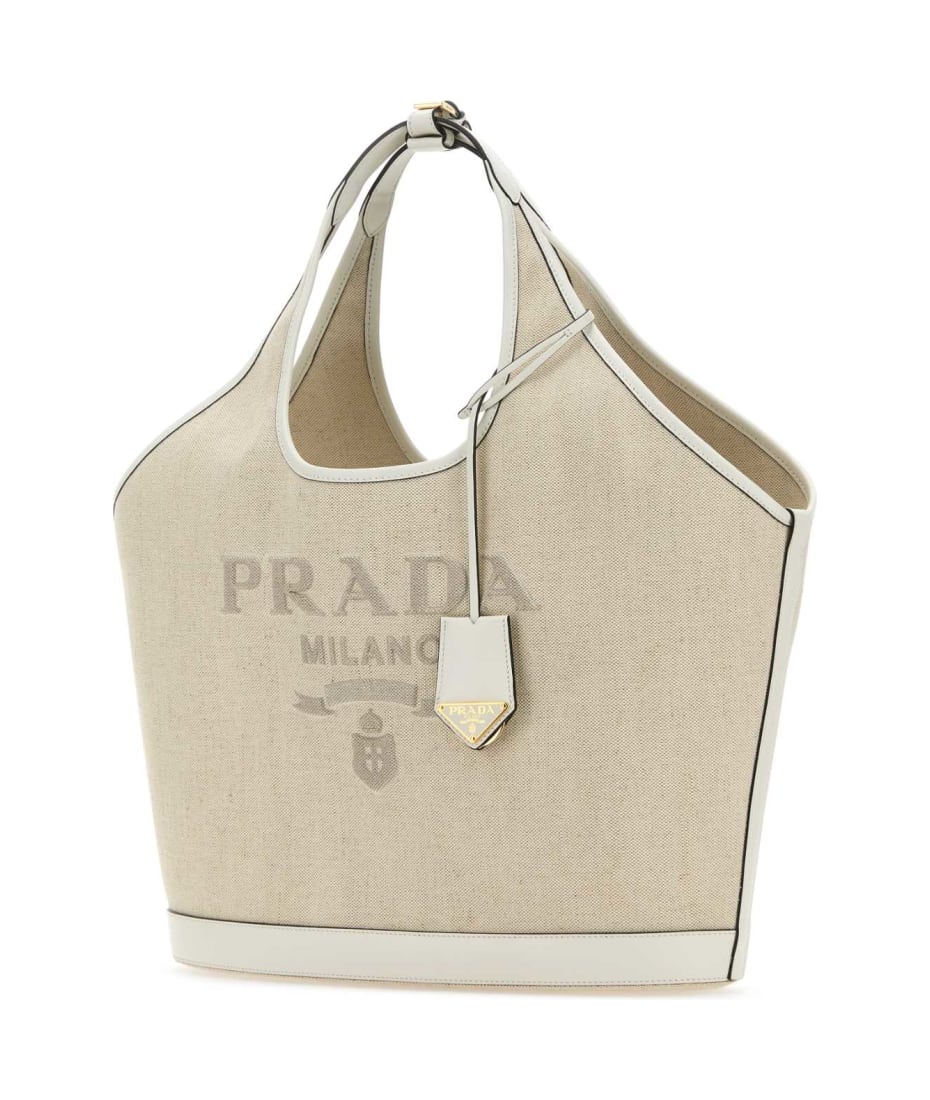 トートバッグ PRADA SAND CANVAS SHOPPING BAG Prada Sand Canvas Shopping Bag | italist