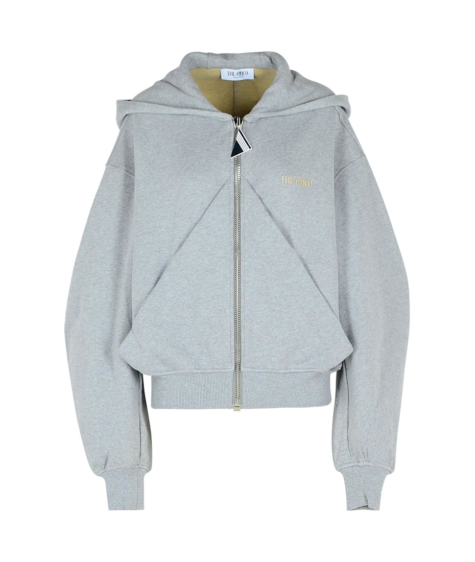 ジャケット THE ATTICO Women Hoodies 250WCF00015876 Gray The Attico Logo Hoodie - Grey - Women | 250WCF00015876