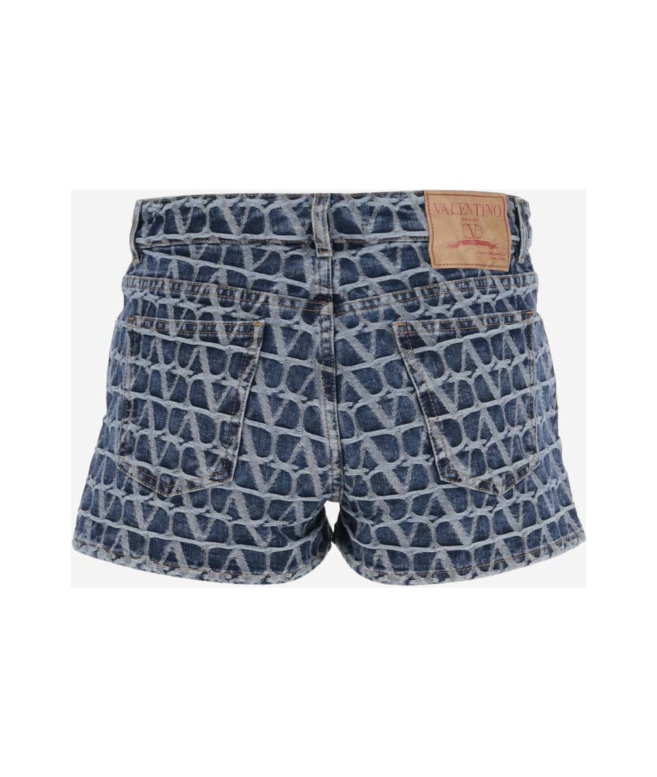ショートパンツ VALENTINO Toile Iconographe denim shorts (4B3DD17M8CU 558) Toile Iconographe denim shorts – G&B