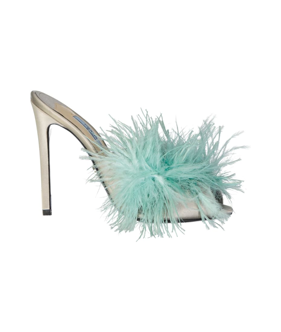 Prada sale feather sandals