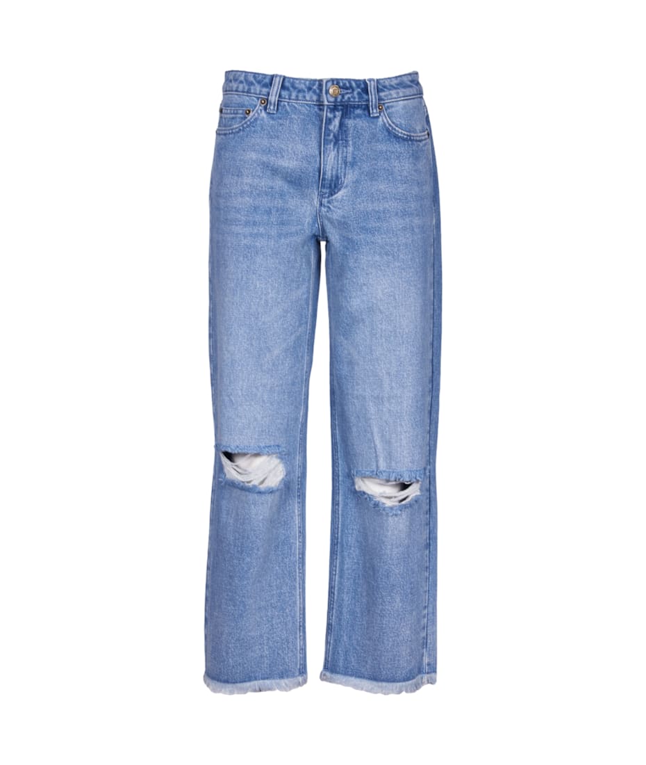 デニム・ジーパン Michael Kors Woman Jeans Denim MF4905RFAU 913 Distressed Denim Jeans | Michael Kors [US]