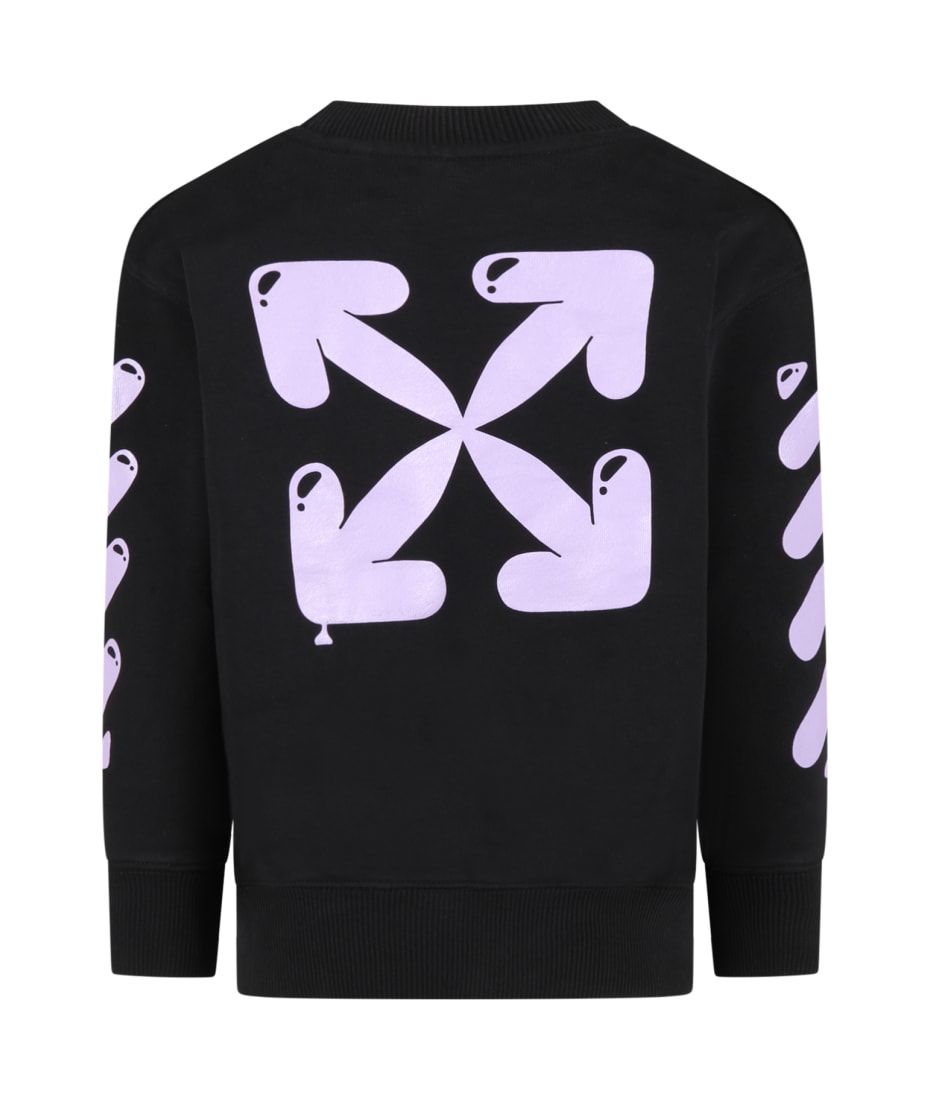 OFF-WHITE: cotton sweatshirt with logo - Black