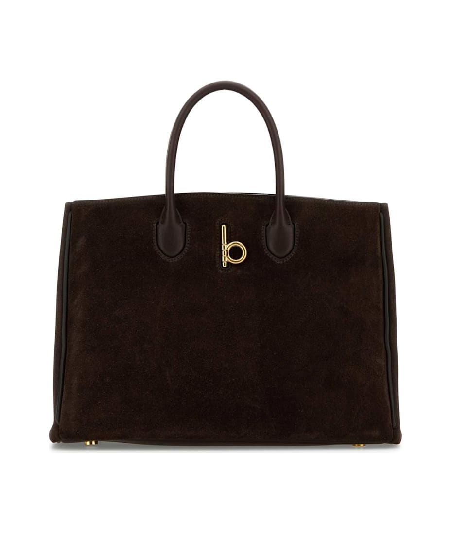 【関税&送料込】Burberry Brown Suede Small Rocking Horse Han Burberry Brown Suede Small Rocking Horse Handbag | italist