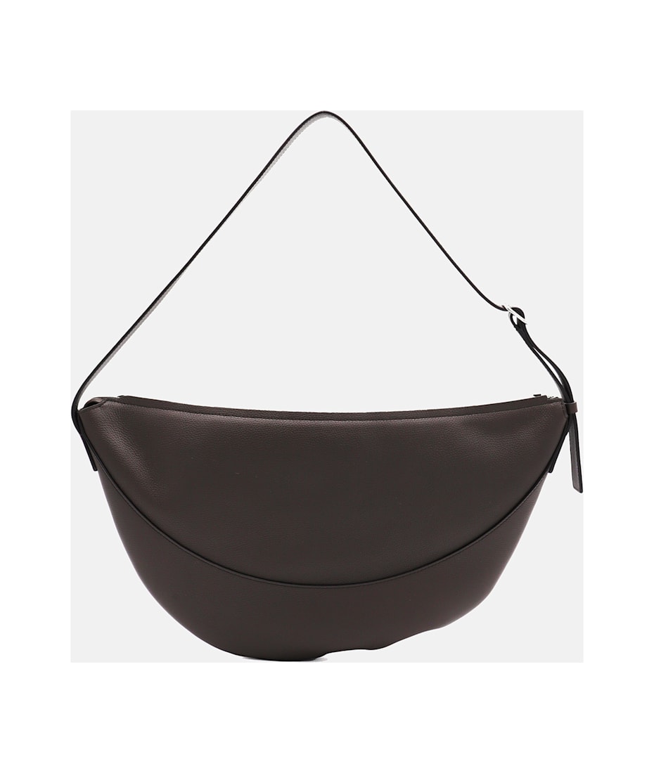 【THE ROW】DARK BROWN JOUVE SHOULDER BAG The Row Dark Brown Jouve Shoulder Bag | italist