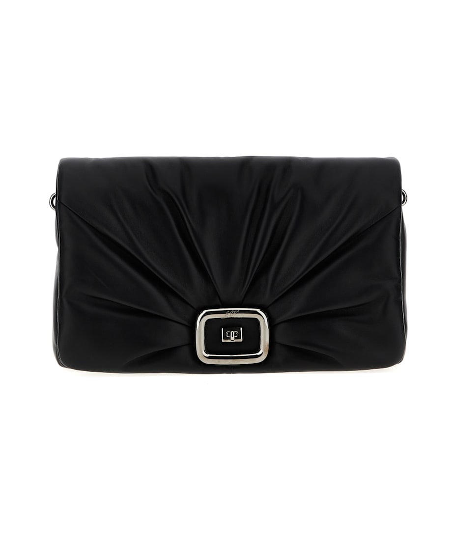 【関税&送料込】Roger Vivier Roger Vivier Viv Choc Large Bag Viv' Choc Large Bag in suede Brown Woman