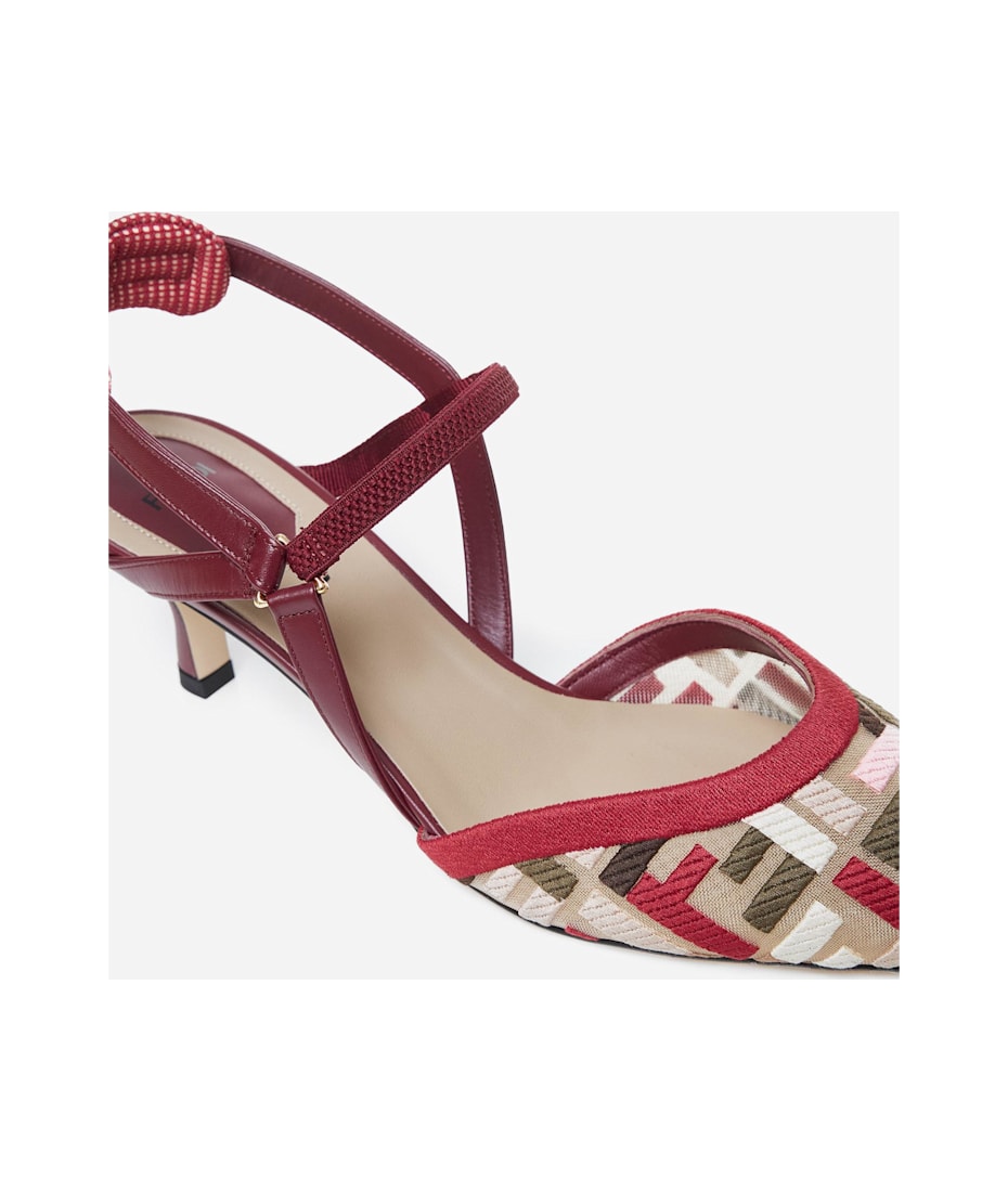 サンダル・ミュール Fendi Colibri Lite Slingback In Beige Ff Mesh Colibrì Lite Technical fabric Beige | Fendi