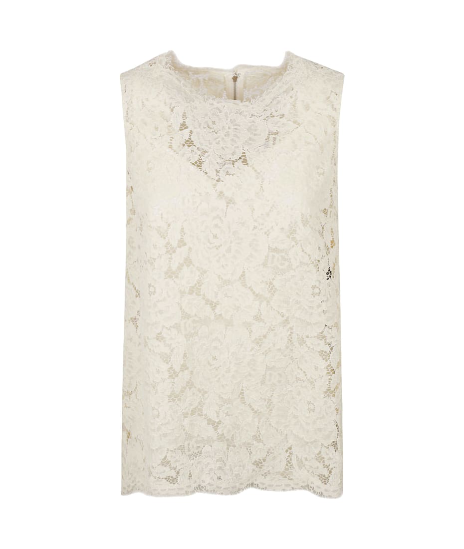 Dolce & Gabbana Leopard Lace Embellished Sleeveless Dress