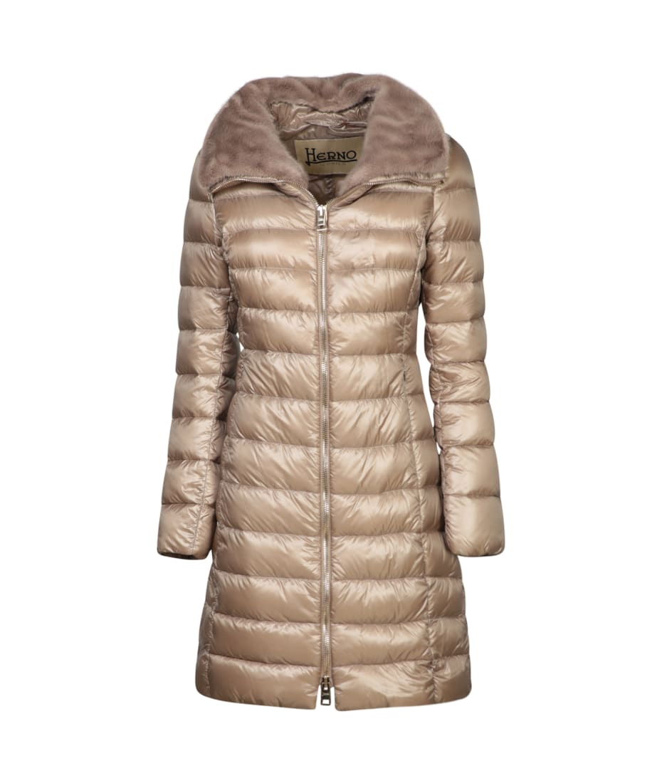 【送料&関税込】Herno Elisa Long Ecofur Taupejacket Herno Elisa Long Ecofur Taupejacket | italist