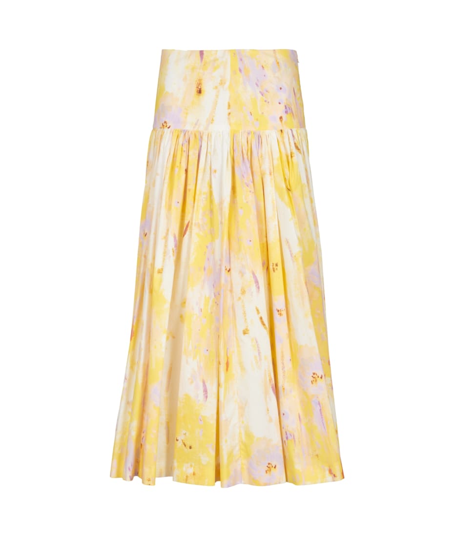 スカート MSGM Women Skirts 3442MDD13237352 Yellow MSGM | Yellow Women's Midi Skirt | YOOX