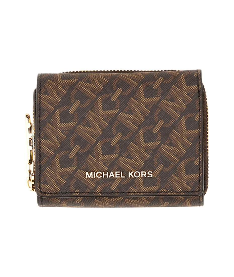 【送料&関税込】Michael Kors Empire Logo Wallet Michael Michael Kors Empire Logo Wallet | Neutrals | FARFETCH