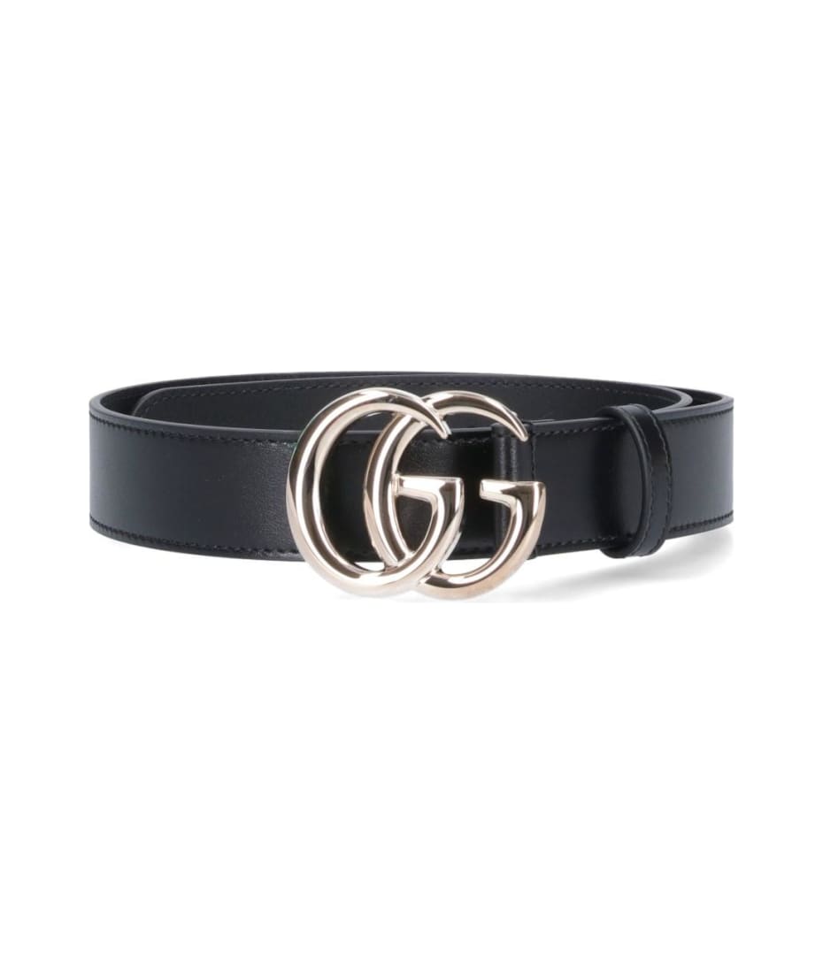 【送料&関税込】Gucci gg Marmont Thin Belt GG Marmont thin belt in black leather | GUCCI® CA