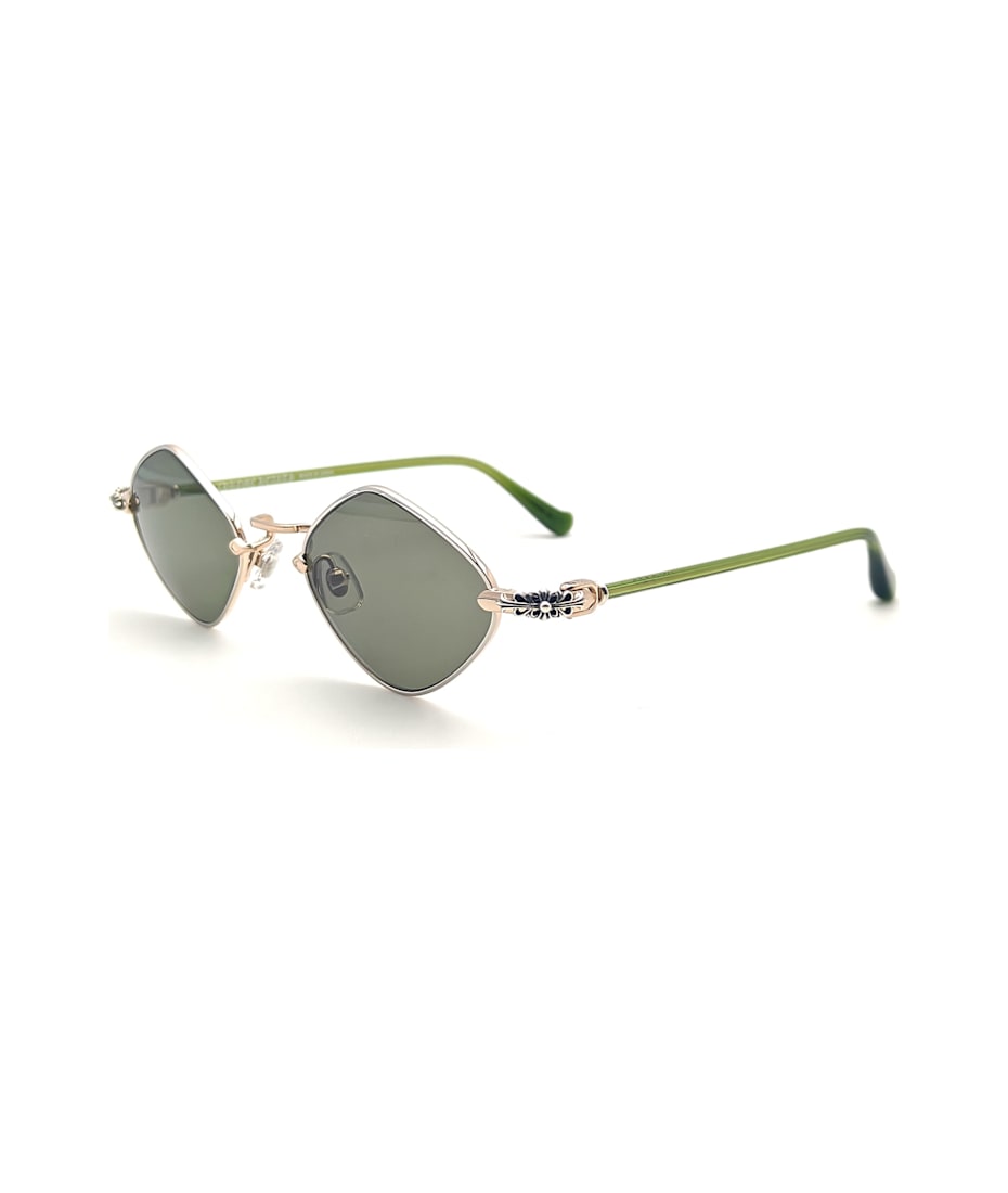 最終価格‼️クロムハーツ　サングラス　diamond dog Chrome Hearts Diamond Dog - Shiny Silver / Gold / Dark Olive