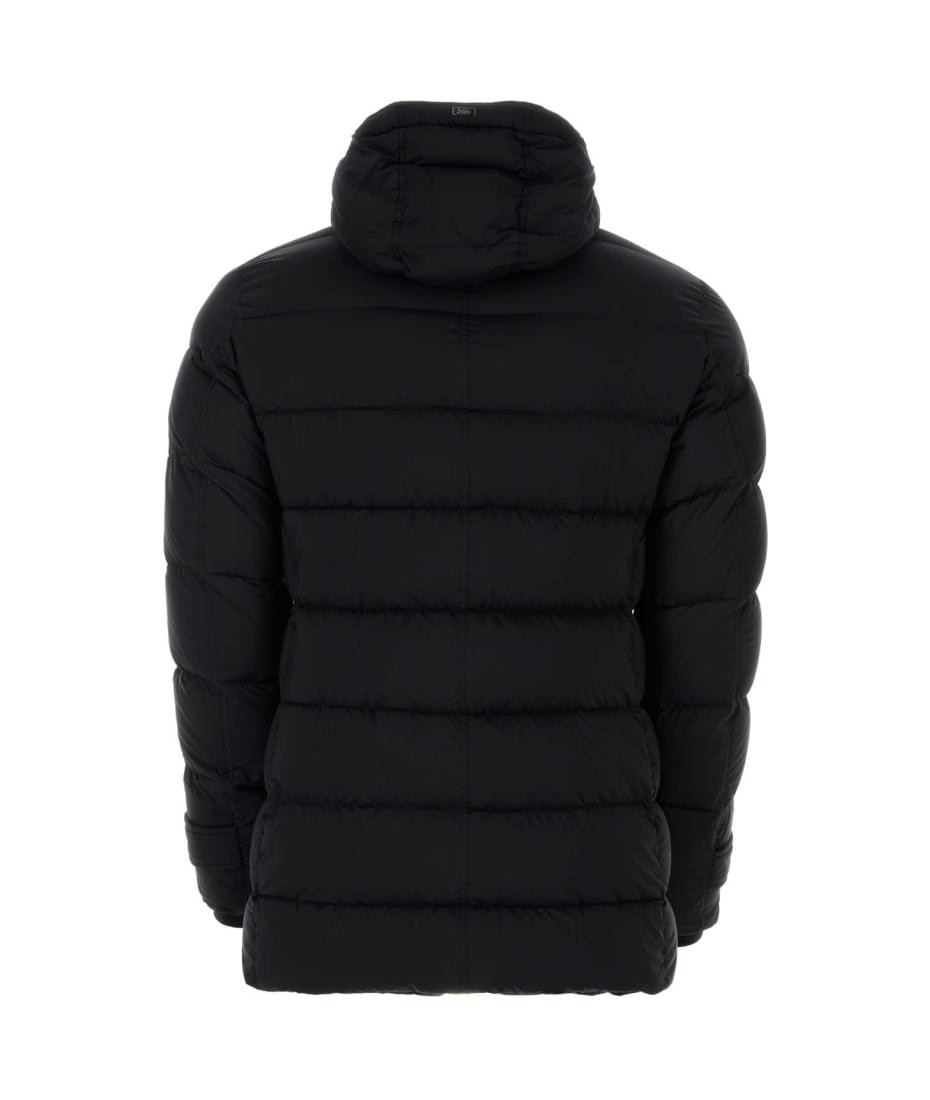 Herno Black Nylon L Eskimo Down Jacket | italist