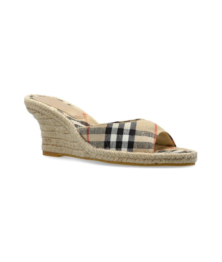 Checked Mews Espadrille Mules