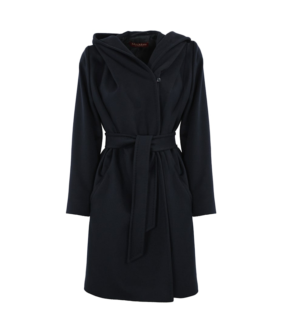 コート Max Mara Studio NEWMANG - Wool coat with hood Max Mara Studio Newmang Wool Coat With Hood | italist