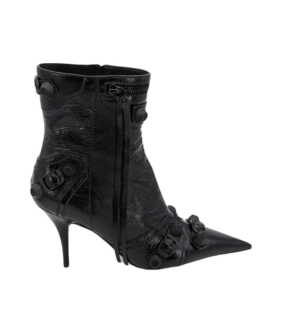 Black ankle boots sales with metal detail