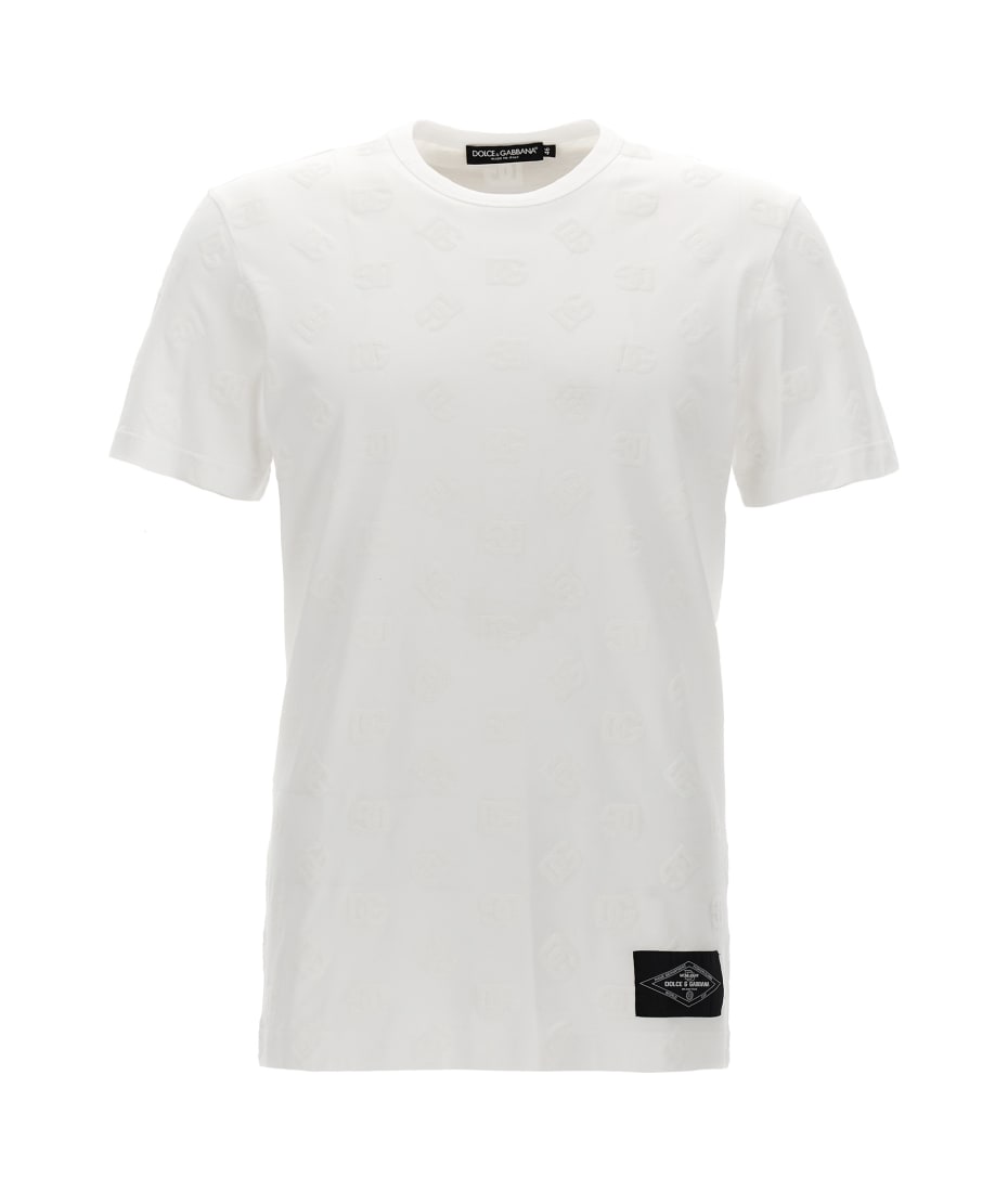 【関税込み】dolce & gabbana FLOCKED LOGO T-SHIRT Dolce & Gabbana flocked-logo Cotton T-shirt | Black | FARFETCH