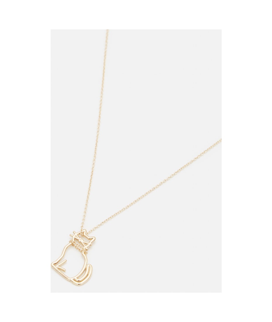 【ALIITA】人気 'miau' Gold Pendant Necklace Aliita 'miau' Gold Pendant Necklace | italist