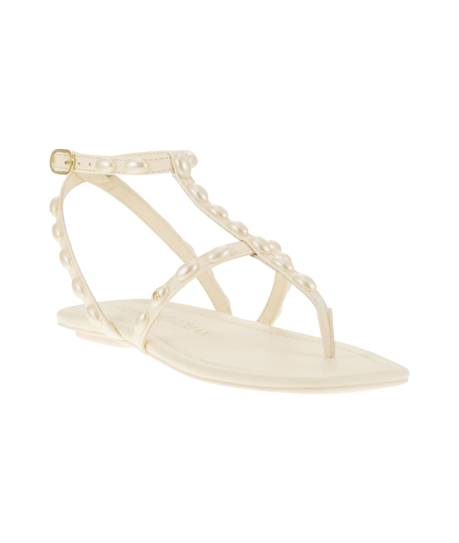 サンダル・ミュール Stuart Weitzman PEARLITA - Thong sandal with pearls Stuart Weitzman Pearlita - Thong Sandal With Pearls Stuart