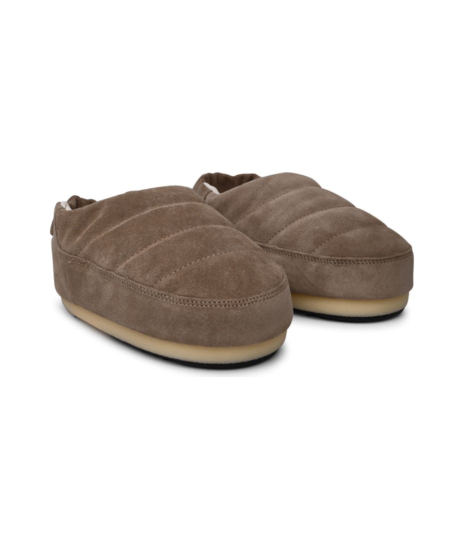 サンダル・ミュール MOON BOOT Women Sandals 2470090 L017 Beige Moon Boot Band In Beige Suede Sandals | italist