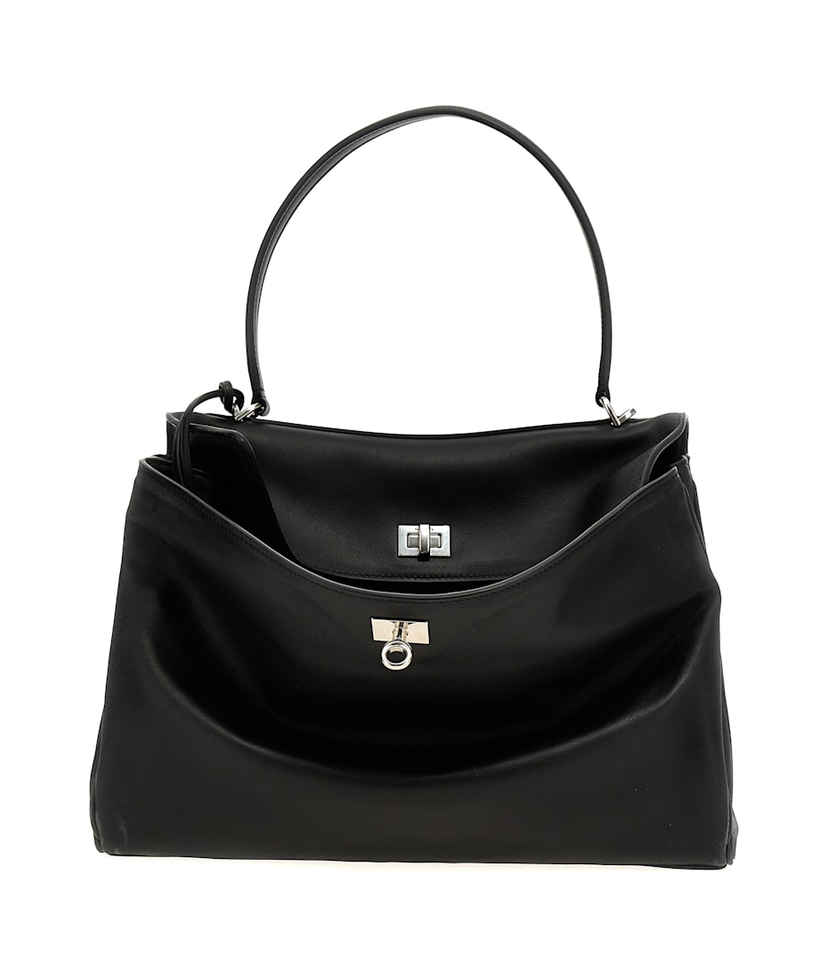 ［25ss新作］BALENCIAGA Medium rodeo bag Women's Rodeo Handbag Medium in Black | Balenciaga US
